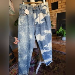 Custom bleached jeans sz 12